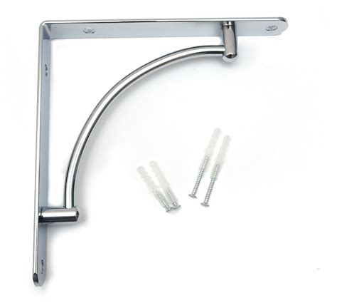 round metal shelf brackets|pantry shelf support brackets.